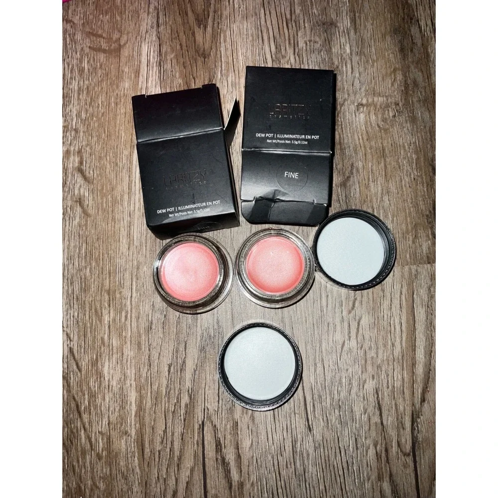 Laritzy Dew Pot Set of 2 Fine Cream Illuminator Shimmer Highlighter Glow